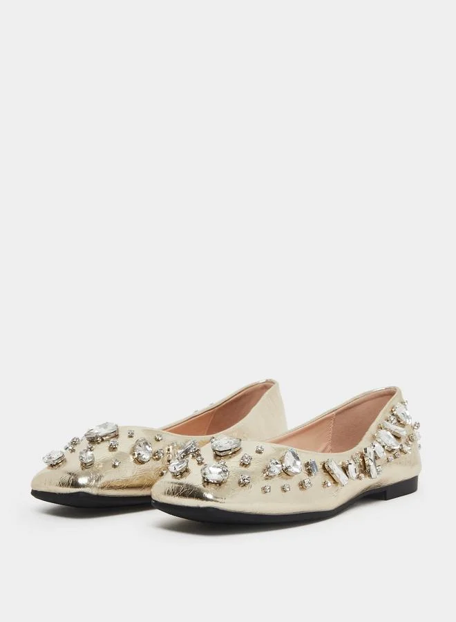 Styli Women Embellished Ballerina Shoes